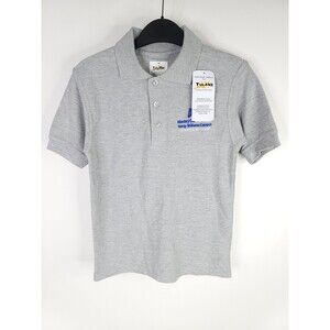 Tulane Pique Knit Collared Shirt Youth Medium Gray Short Sleeve Polo Top NWT